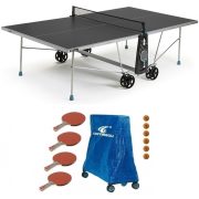 Cornilleau 100X Outdoor SZÜRKE kültéri időjárásálló pingpong asztal családi komplett kiegészítő felszerelés csomaggal - Ingyenes házhozszállítással Cornilleau 100X Outdoor SZÜRKE kültéri időjárásálló pingpong asztal családi komplett kiegészítő felszerelés csomaggal - Ingyenes házhozszállítással